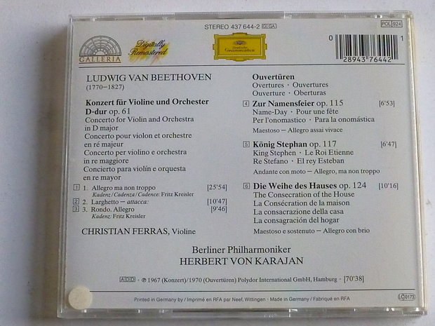 Beethoven - Violin Concerto / Christian Ferras / Herbert von Karajan