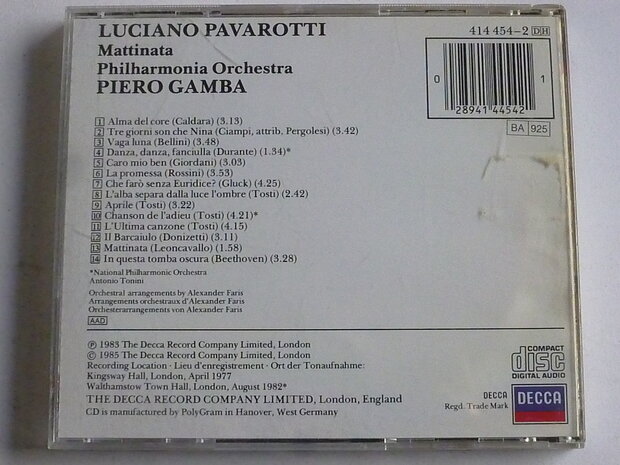 Pavarotti - Mattinata