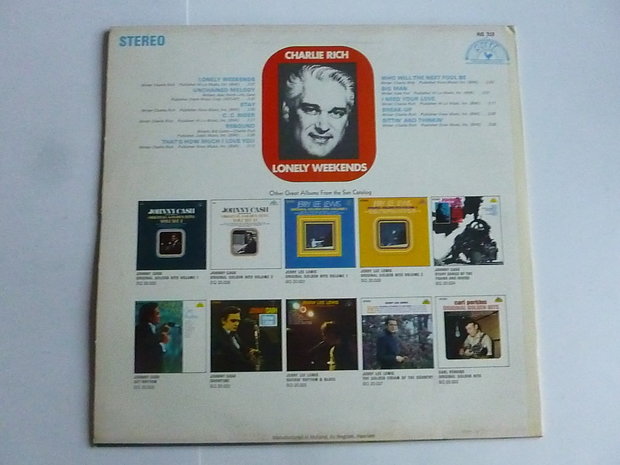 Charlie Rich - Lonely Weekends (LP)