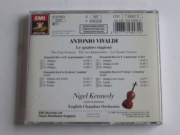 Vivaldi - The four seasons CD Nigel Kennedy