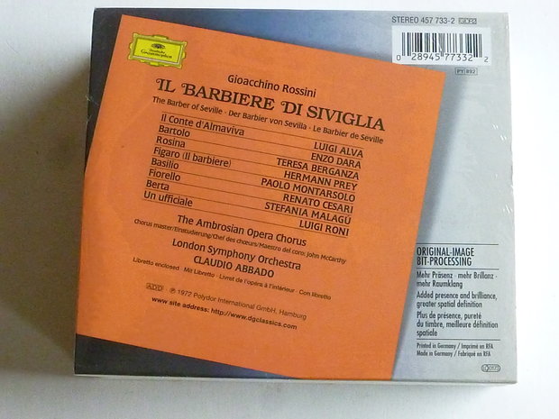 Rossini - Il Barbiere di Siviglia / Hermann Prey, Claudio Abbado (2 CD) Nieuw
