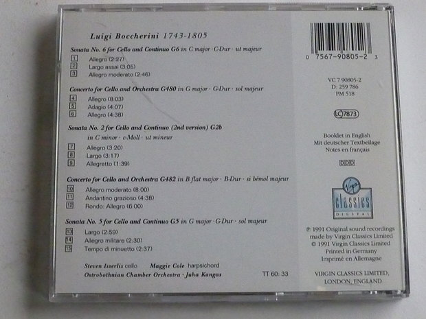 Boccherini - Cello Concertos / Steven Isserlis