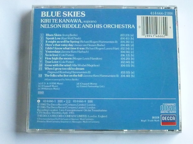 Kiri Te Kanawa - Blue Skies