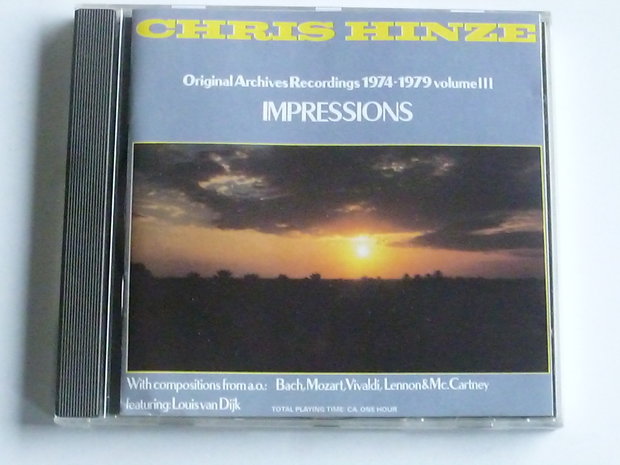 Chris Hinze - Original Archives Rec. 1974-1976 volume III / Impressions