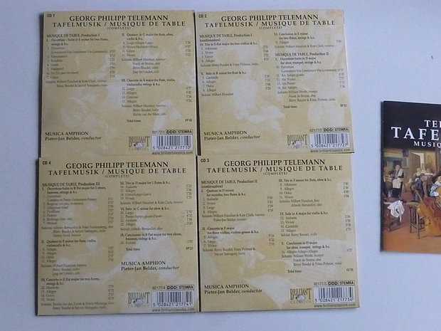 Telemann - Tafelmusik complete / Pieter-Jan Belder, Baudet (4 CD)