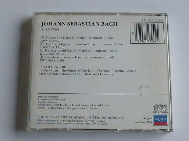 J.S. Bach - Toccata / Peter Hurford