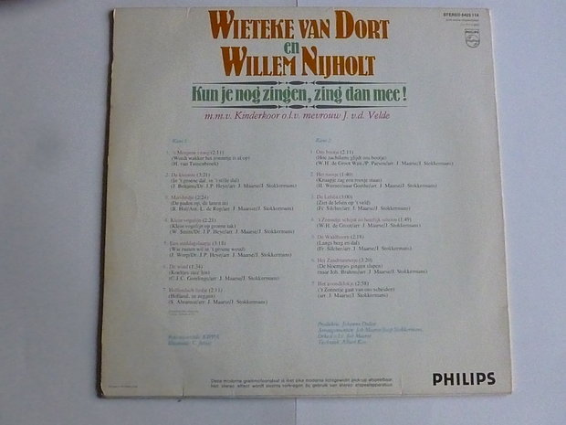 Wieteke van Dort & Willem Nijholt - Kun je nog zingen, zing dan mee!(LP)