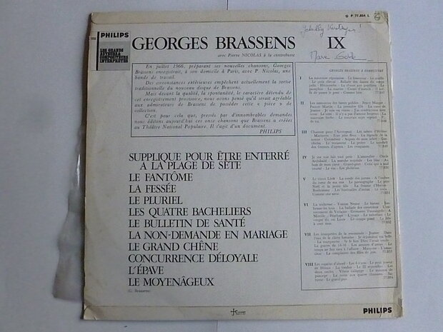 Georges Brassens - IX (LP)