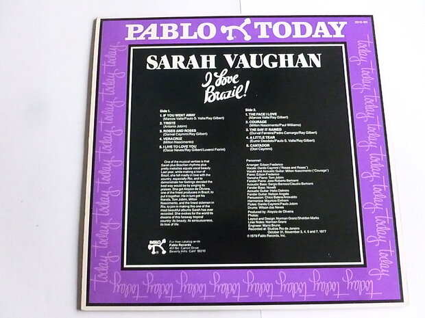 Sarah Vaughan - I Love Brazil! (LP)