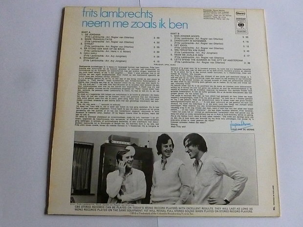 Frits Lambrechts - Neem me zoals ik ben (LP)