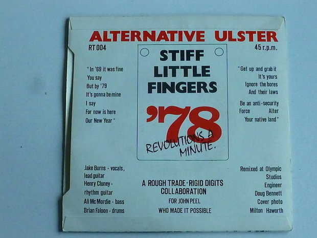 Stiff Little Fingers - Alternative Ulster (vinyl single)