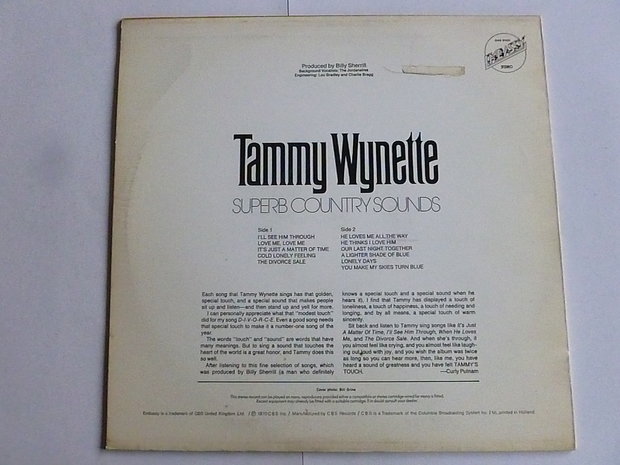 Tammy Wynette - Superb Country Sounds (LP) embassy