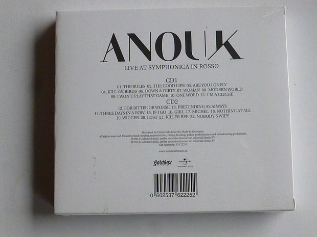 Anouk - Live at Symphonica in Rosso (2 CD) Nieuw