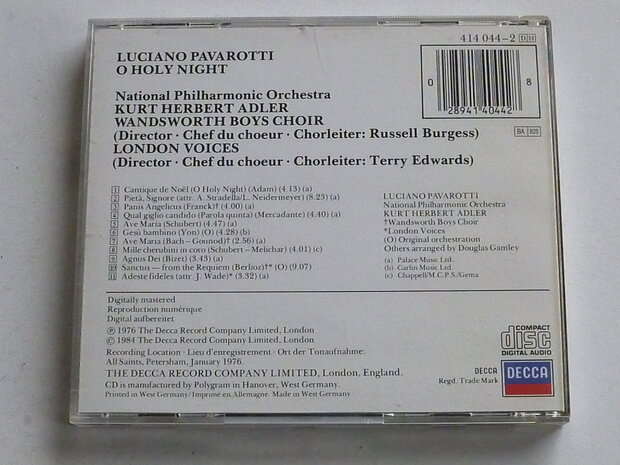 Pavarotti - O Holy Night / Wandsworth boys choir
