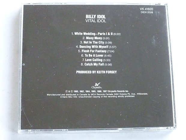 Billy Idol - Vital Idol (Canada)