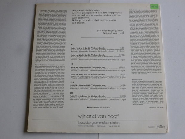 Bach - Suiten für violoncello solo / Reine Flachot (2 LP)