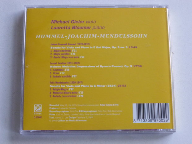 Michael Gieler, Lauretta Bloomer - Hummel, Joachim, Mendelssohn