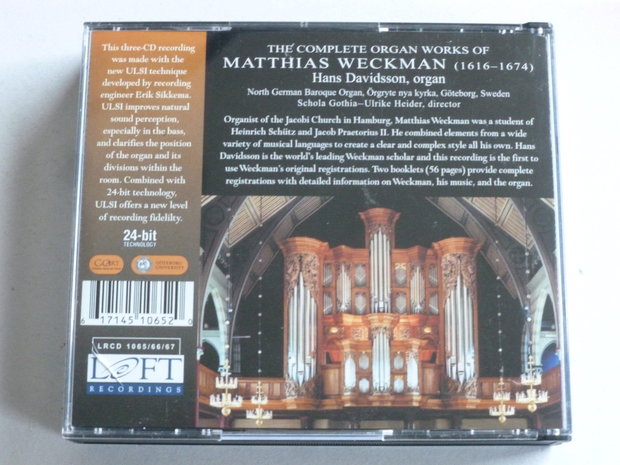 The Complete Organ Works of Matthias Weckman - Hans Davidsson (3 CD)