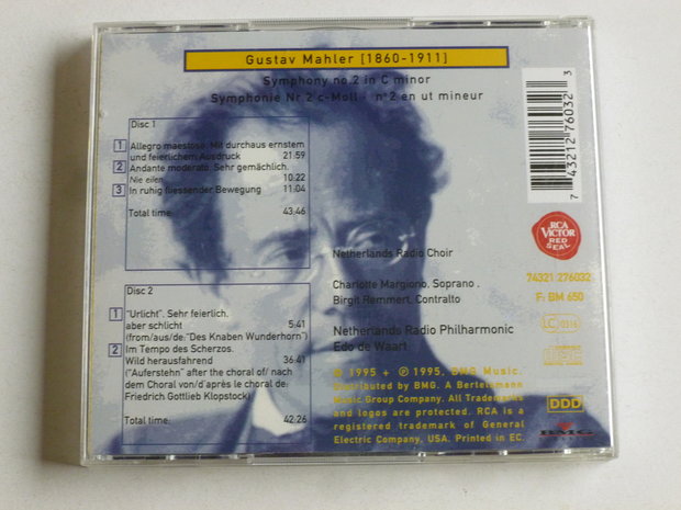 Mahler - Symphony no 2 / Edo de Waart (2 CD)