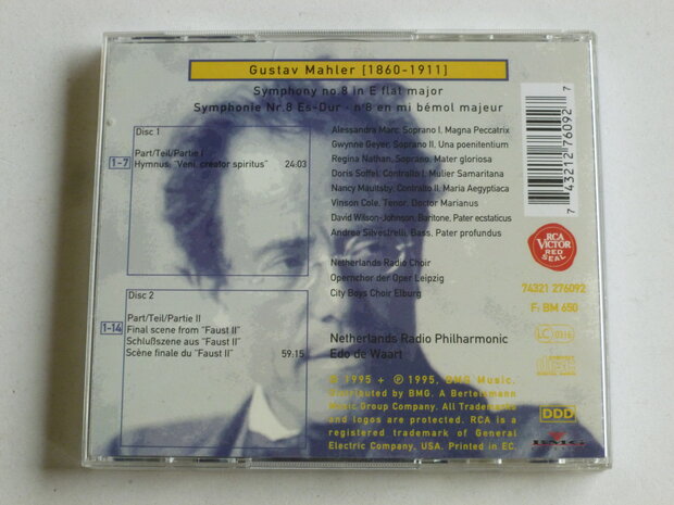 Mahler - Symphony no 8 / Edo de Waart (2 CD)