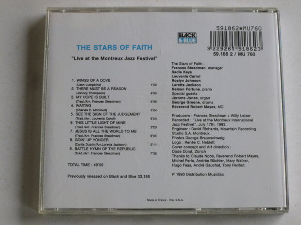 Negro Spirituals Gospel Songs - The  Stars of Faith / Live at the Montreux Jazz Festival