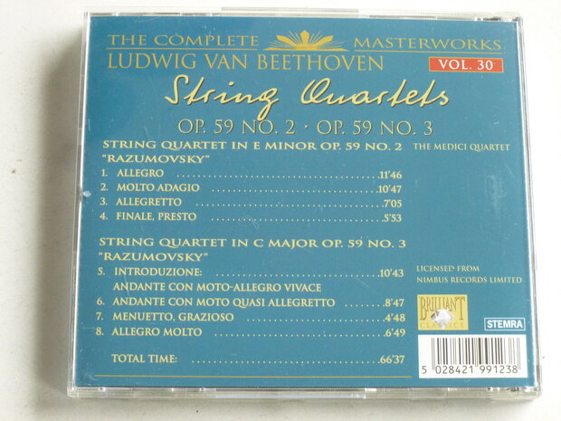 Beethoven - String Quartets vol. 30 / The Medici Quartet