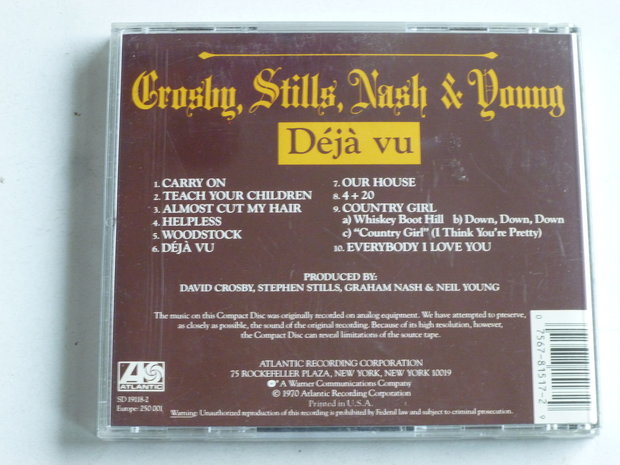 Crosby, Stills Nash and Young - Deja Vu (USA)