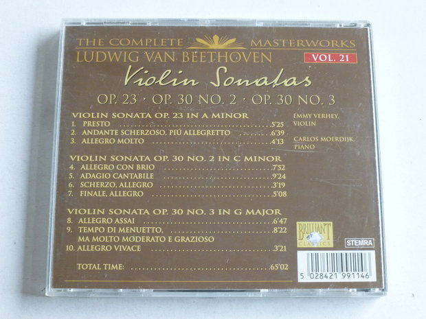 Beethoven - Violin Sonatas 30 / Emmy Verhey, Carlos Moerdijk