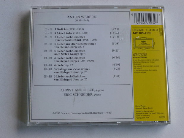 Anton Webern - Lieder / Christiane Oelze 