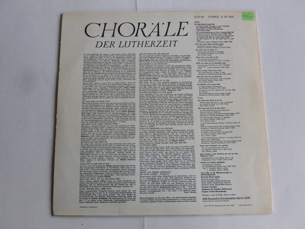 Chorale der Lutherzeit - 450 jahre reformation (LP)