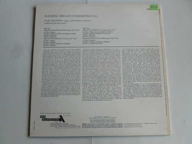 Handel - Organ Concertos 3 / Karl Richter (LP)