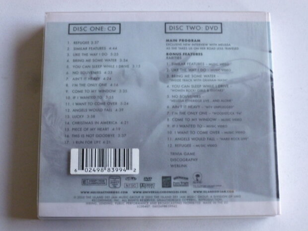 Melissa Etheridge - The Road Less Traveled / Greatest Hits ( CD + DVD)