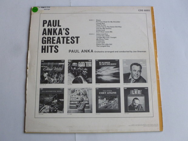 Paul Anka's Greatest Hits (LP)