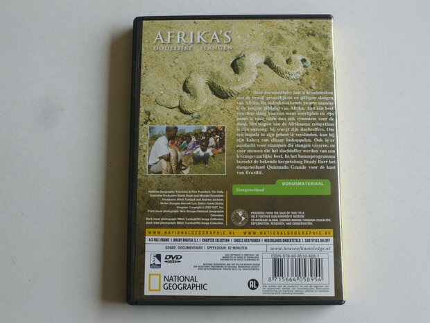 Afrika's - Dodelijke Slangen (DVD)