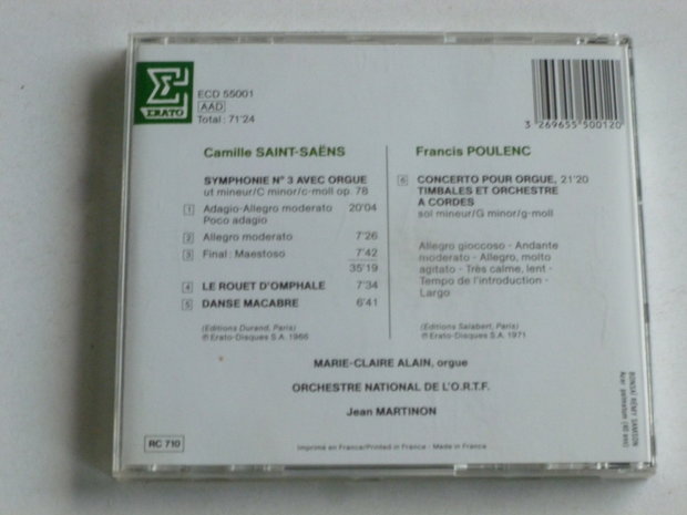 Saint Saens - Symphonie 3 / Marie-Claire Alain, Jean Martinon