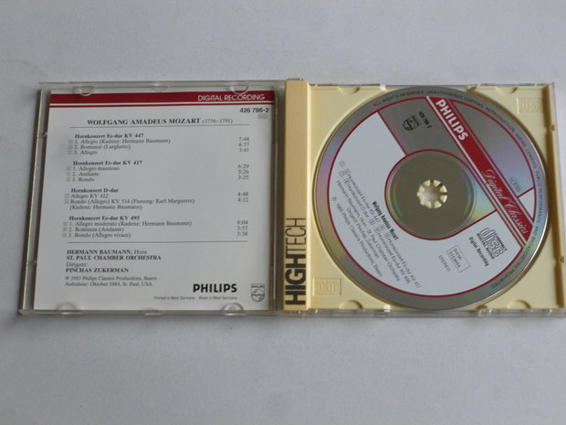 Mozart - Die Hornkonzerte  / Hermann Baumann , P. Zukerman