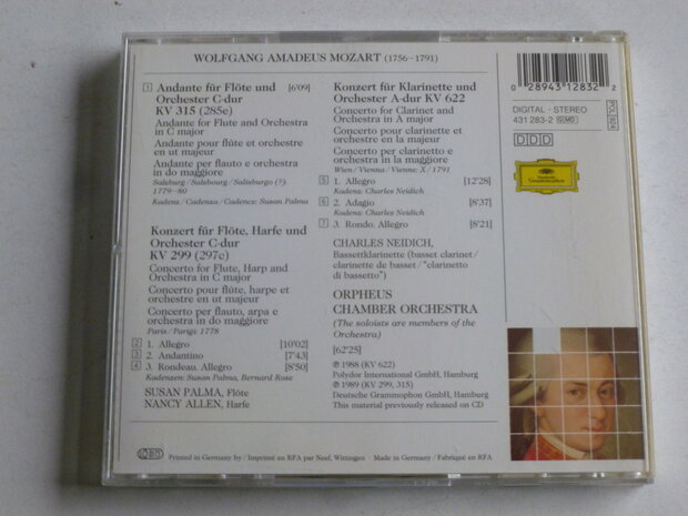 Mozart - Konzert für Flöte und Harfe / Orpheus Chamber Orchestra