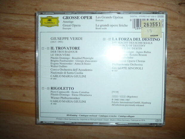 Guilini, Sinopoli - Il Trovatore, Rigoletto, La Forza del Destino