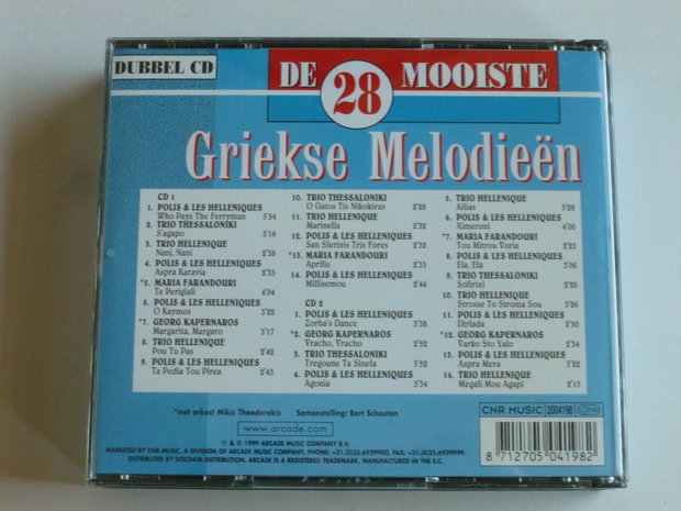 De 28 mooiste Griekse Melodieën (2 CD)