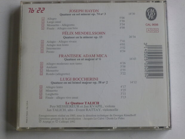 Le Quator Talich - Quatre Quatuors