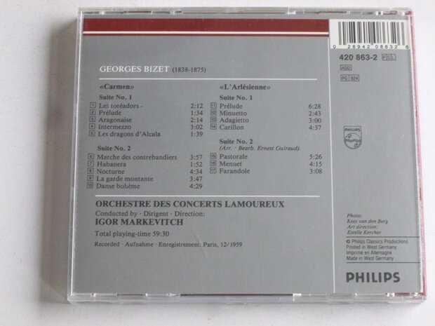 Bizet - Suites Carmen nos 1 & 2 , L' Arlesienne 1 & 2 / Igor Markevitch