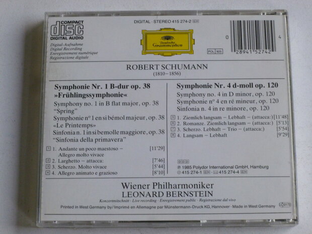 Schumann - Symphonie 1, 4 / Leonard Bernstein 