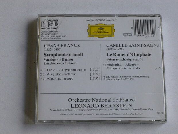Franck - Symphonie , Saint-Saens / Leonard Bernstein