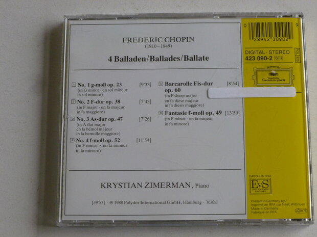 Chopin - 4 Balladen / Krystian Zimerman