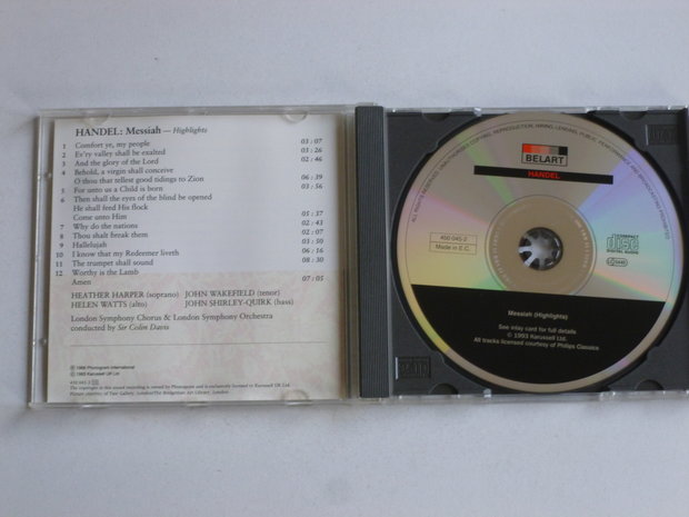 Handel - Messiah / Sir Colin Davis, Helen Watts