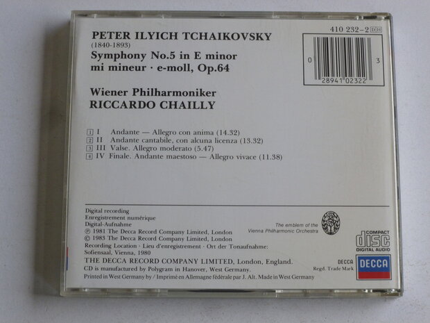 Tchaikovsky - Symphony no.5 / Riccardo Chailly