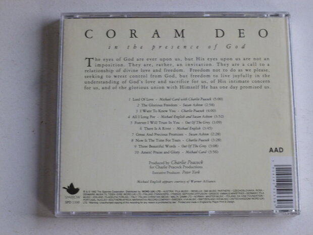 Coram Deo - In the precence of God