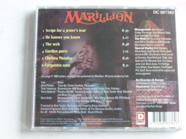 Marillion - Script for a jester's tear (disky)