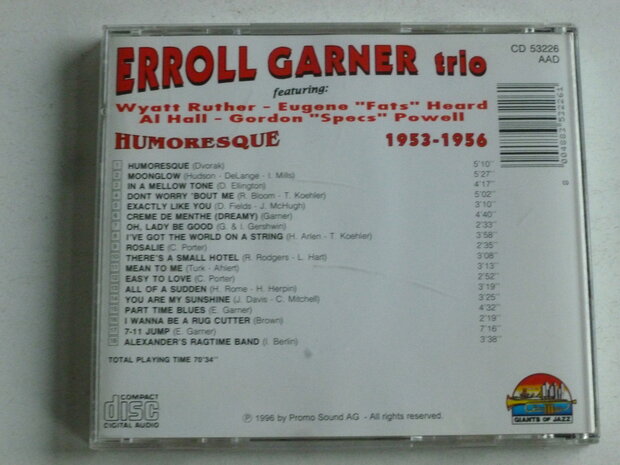 Erroll Garner trio - Humoresque 1953-1956