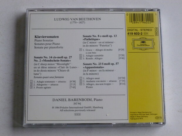Beethoven - Sonaten / Daniel Barenboim